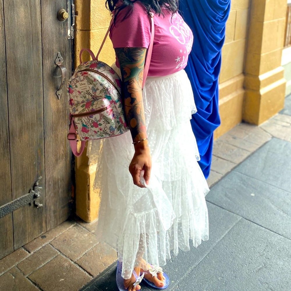 Shein Layered Ruffle Heart Mesh Overlay Skirt
